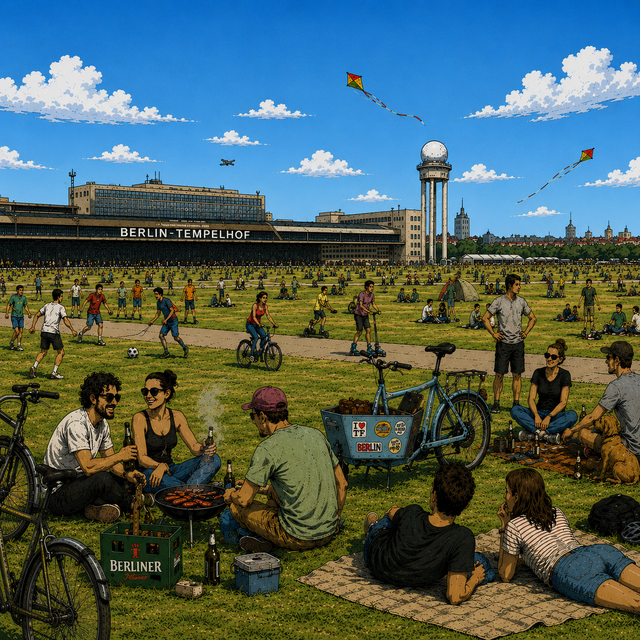 Rendered map example for Tempelhofer Feld